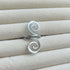 Silver Spirals Adjustable Aluminium Ring