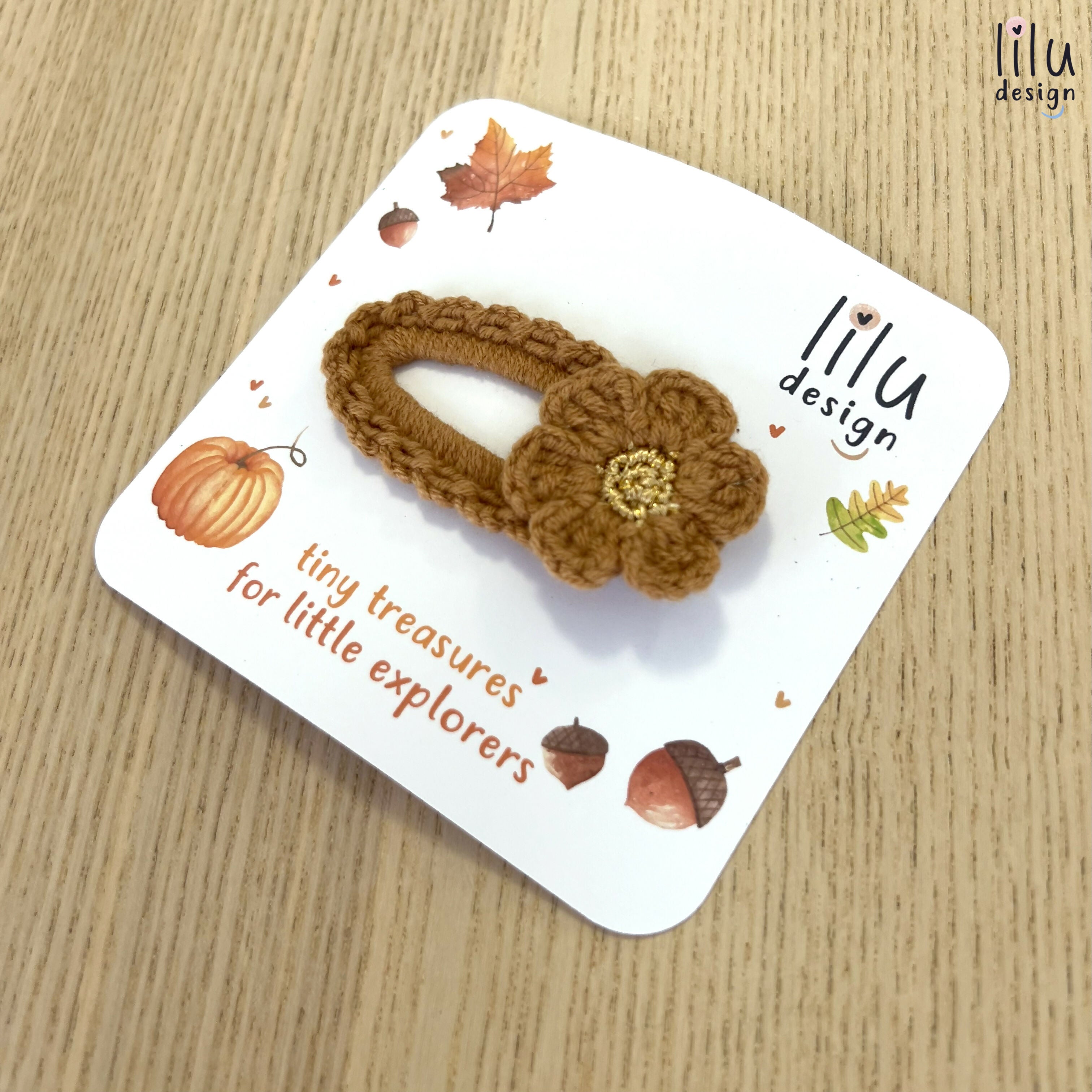 Crochet Hair Clip - Cosmos Flower