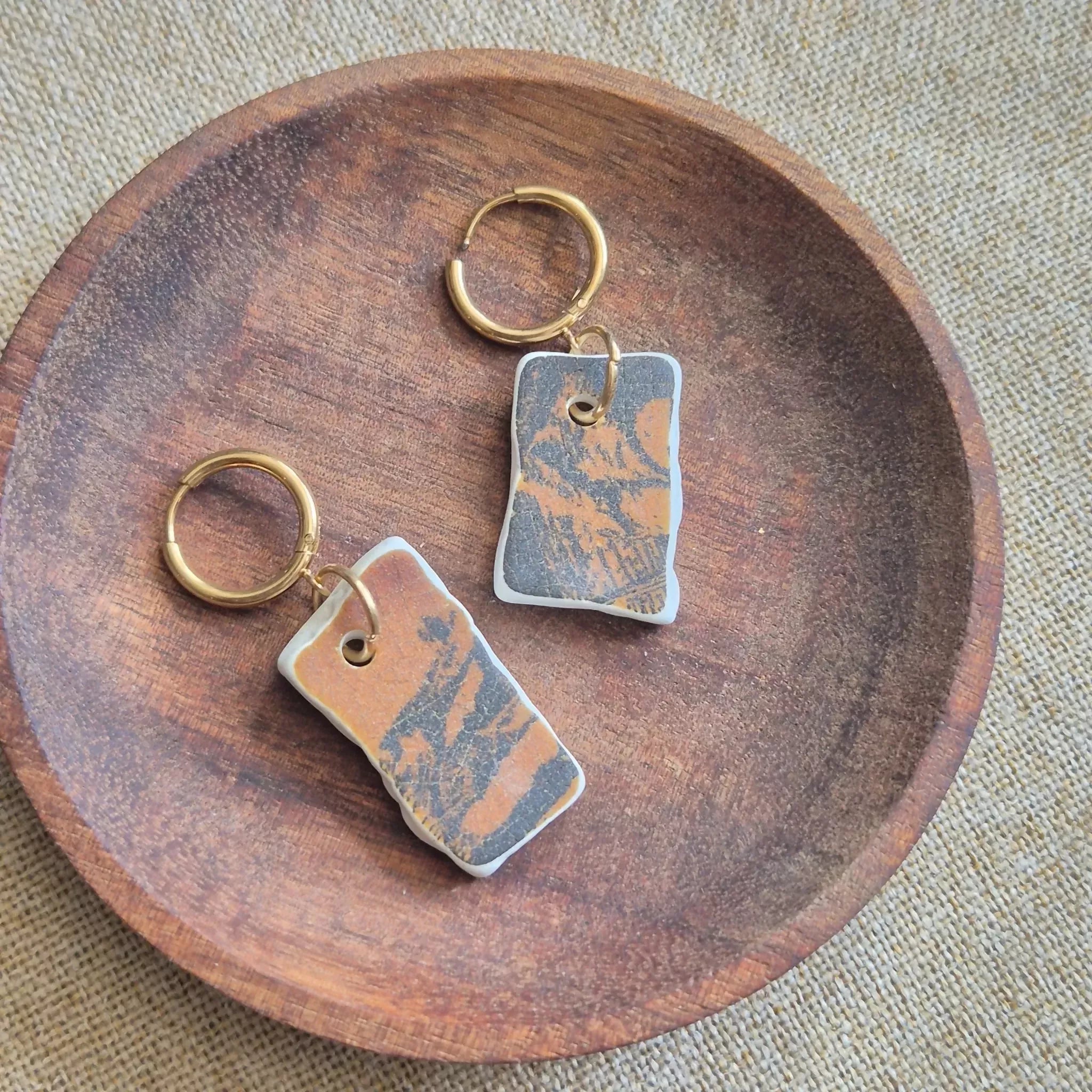 Recycled Ceramic Earring