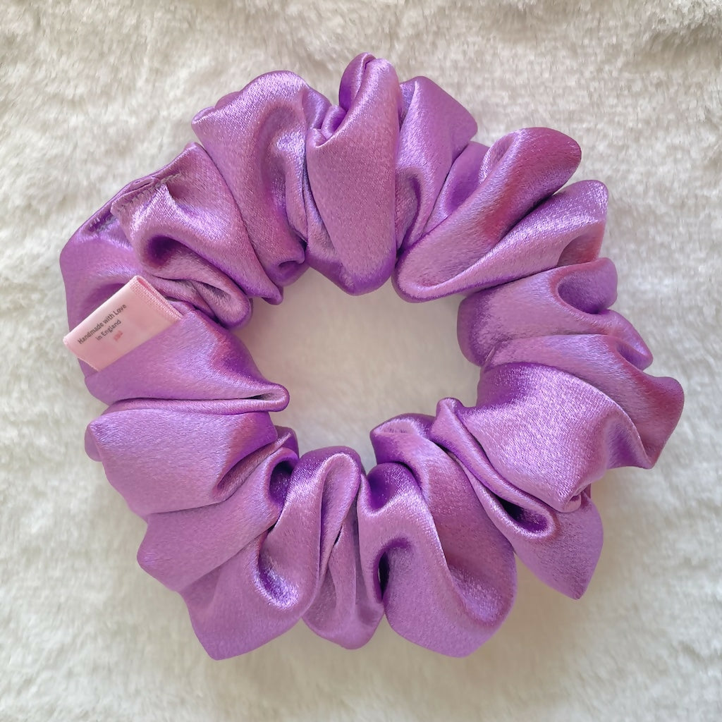 Violet Silk Handmade Scrunchies