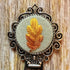 Silver Hand Embroidered Autumnal Oak Leaf Bookmark