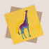 Giraffe - Colourful Animal Greeting Card