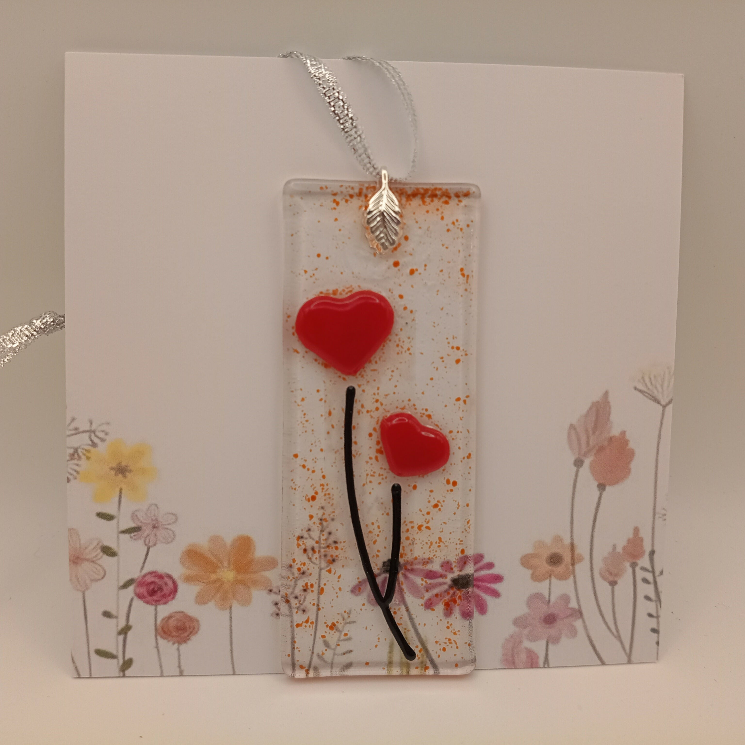 Fused Glass Heart Card