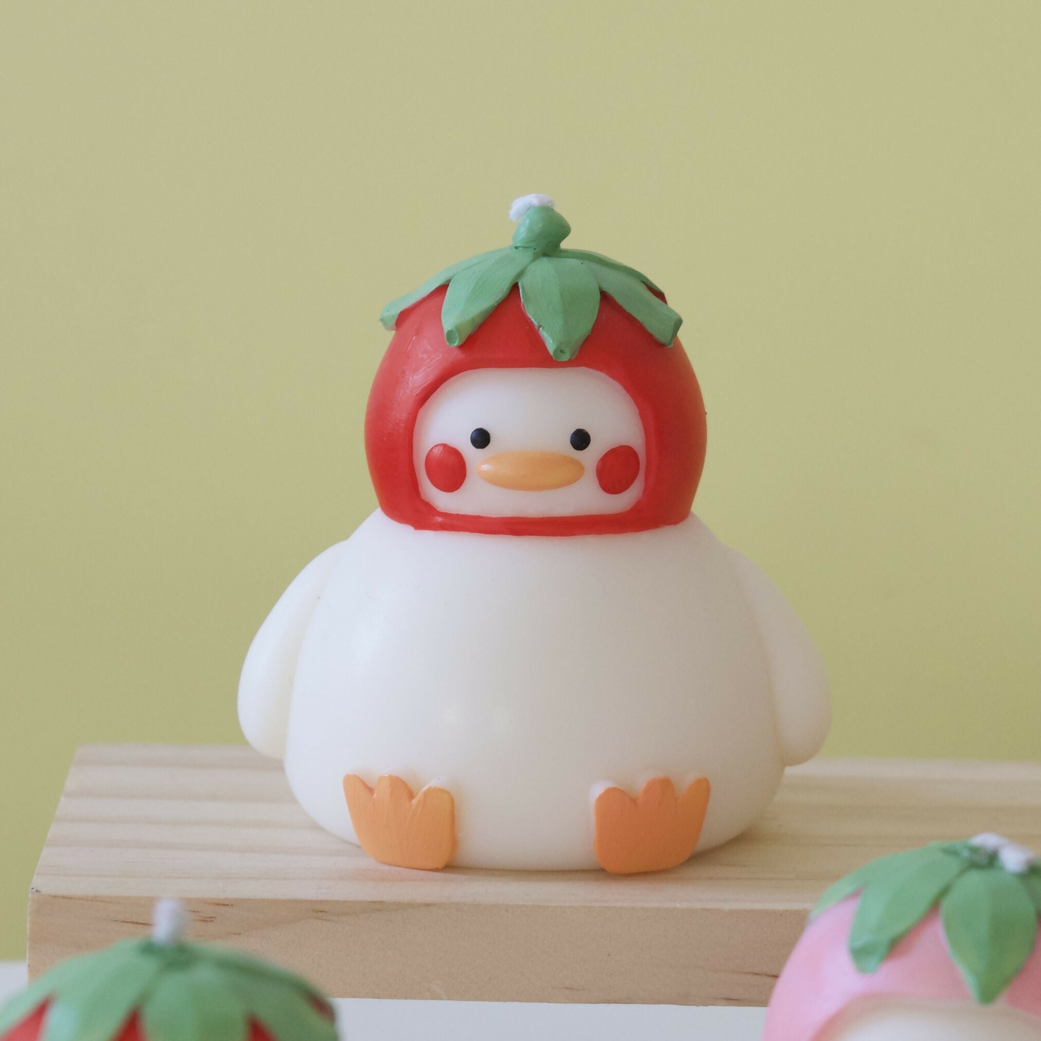 Duck with Strawberry Hat