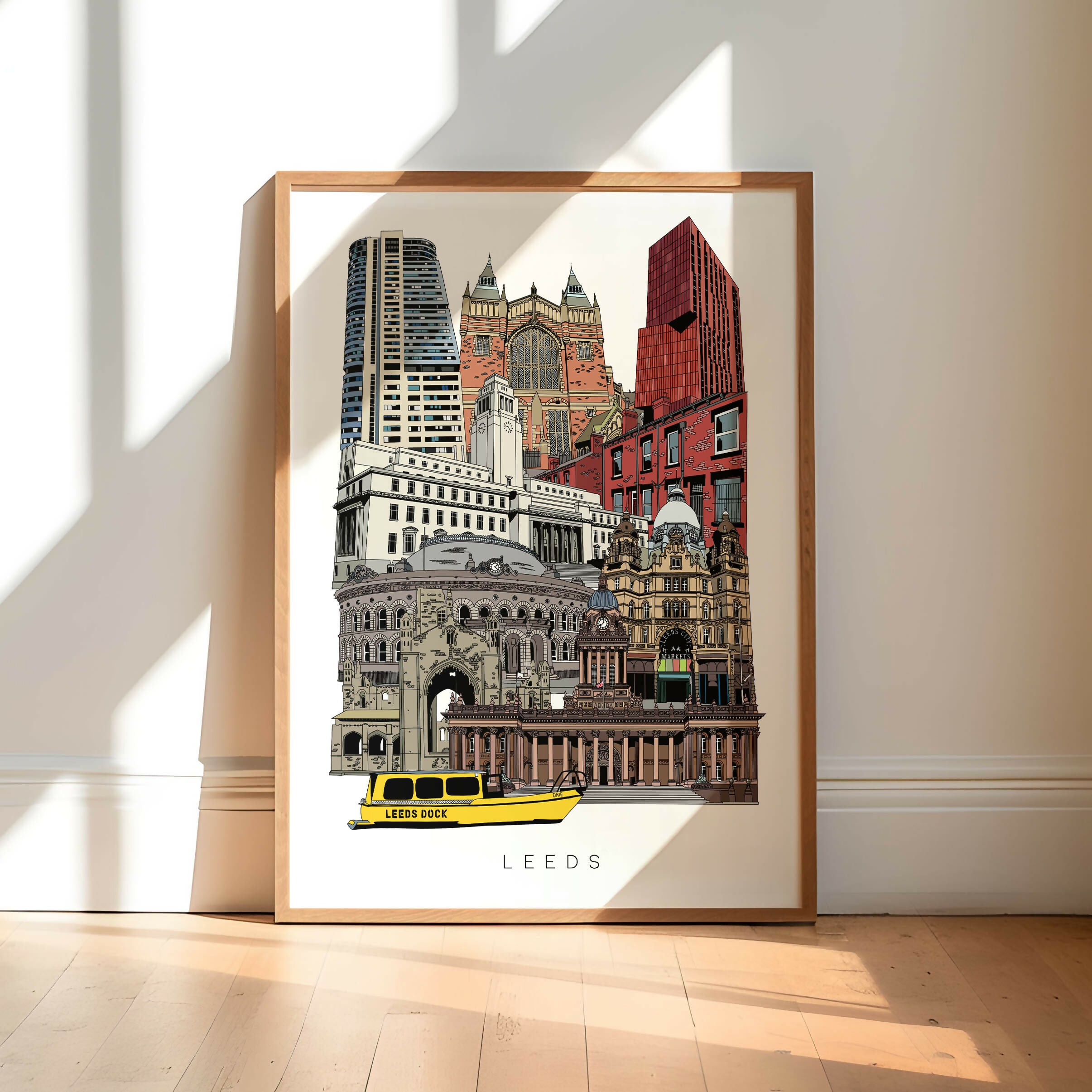 Leeds Landmarks Art Print