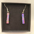 Pink, Purple and Gold Rippled Dichroic Earrings