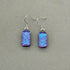 Purple & Pink Crackle Dichroic Fused Glass Dangle Sterling Silver Earrings - Handmade by Jade Tapson Glass.