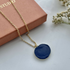 Blue China Necklace No. 2 - Handmade Polymer Clay Necklace