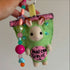 Matcha Bunny Felt Keyring