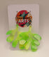 HANDMADE RESIN EARRINGS IN FUN, BOLD LEAF DESIGN.