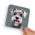 Schnauzer Light Grey Dog Coaster