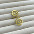 Swirling Spiral Adjustable Gold Aluminium Ring