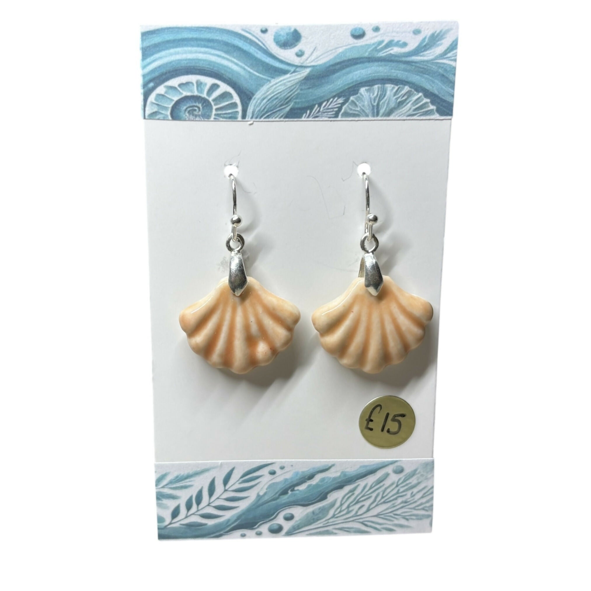 Porcelain Sea Shell Earrings