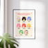 8 Colours Lucky Cat – Maneki-neko Print