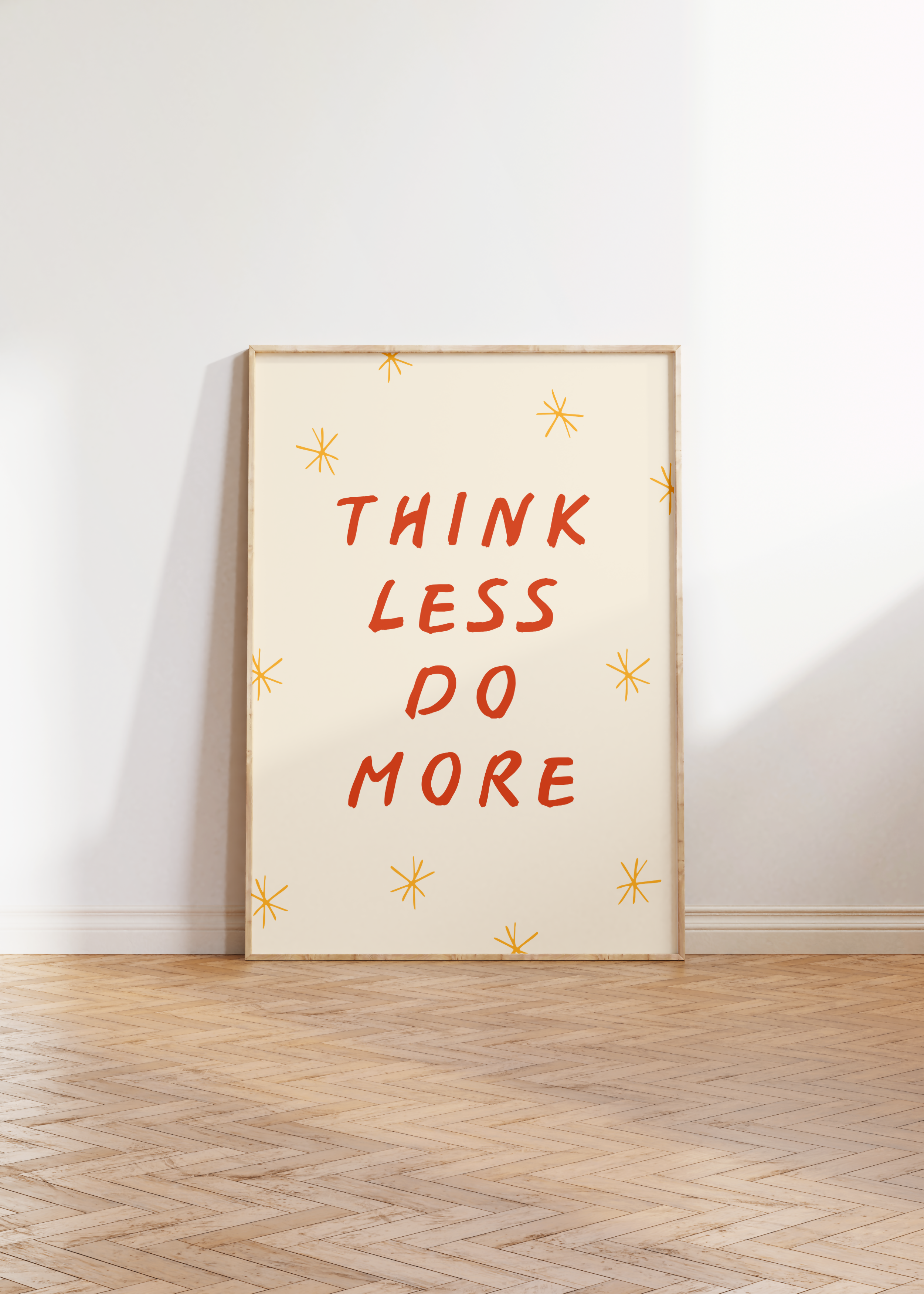 THINK LESS DO MORE WALL ART PRINT