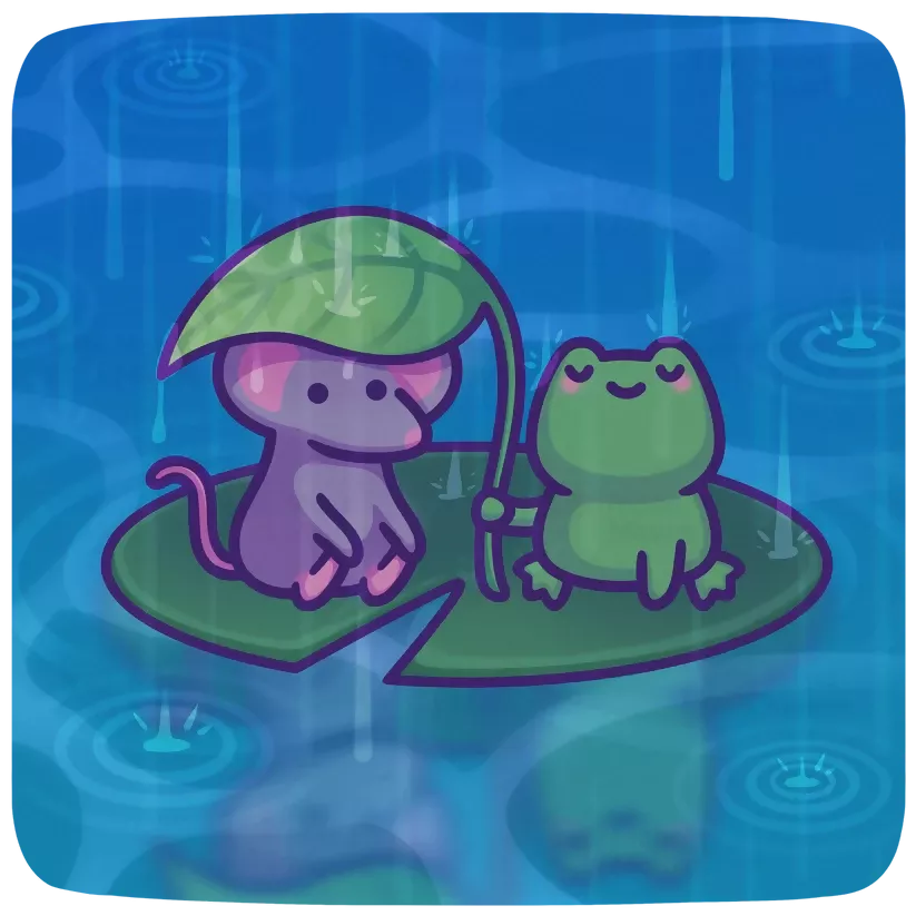 Frog and Mouse Sticker