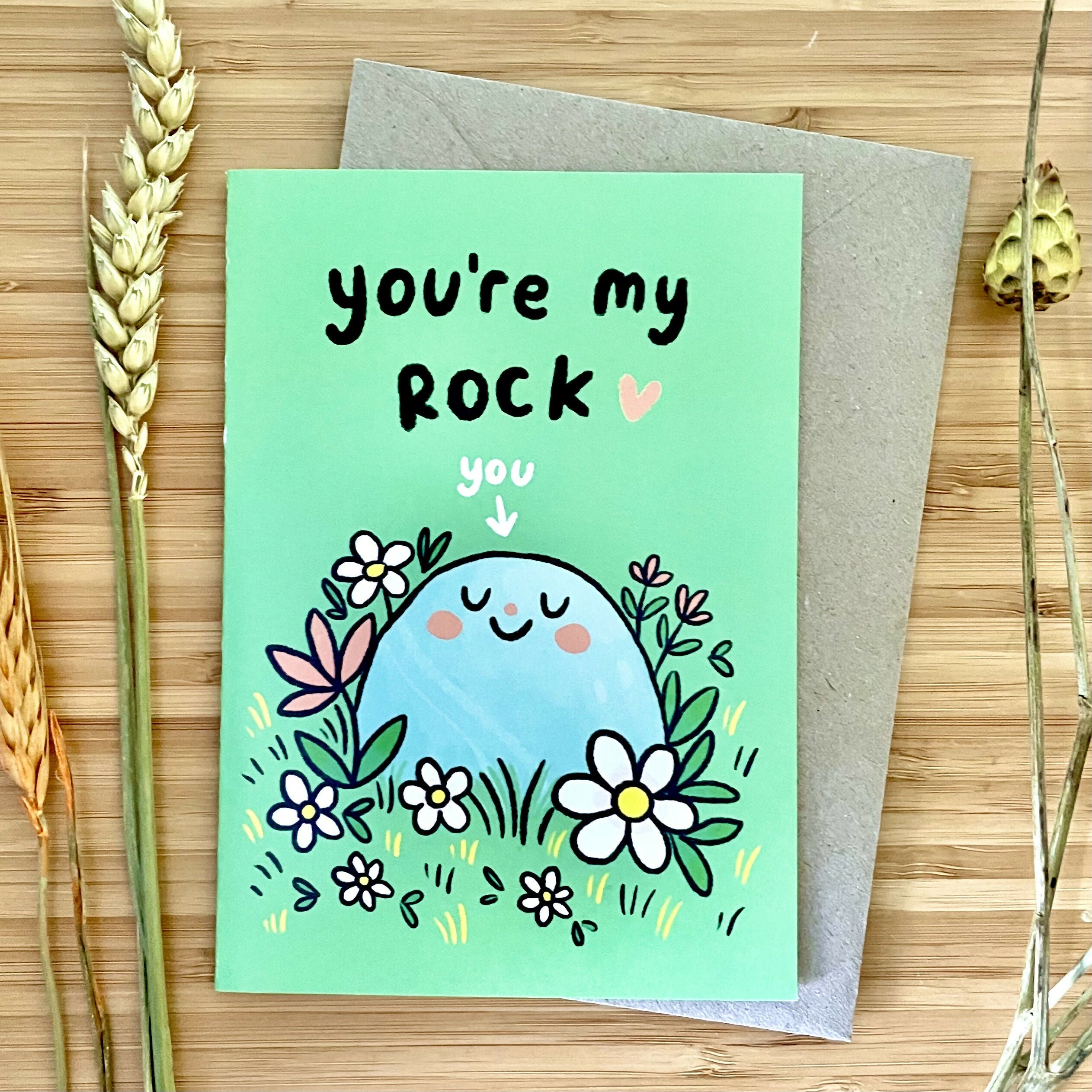 A6 You're My Rock Greeting Card