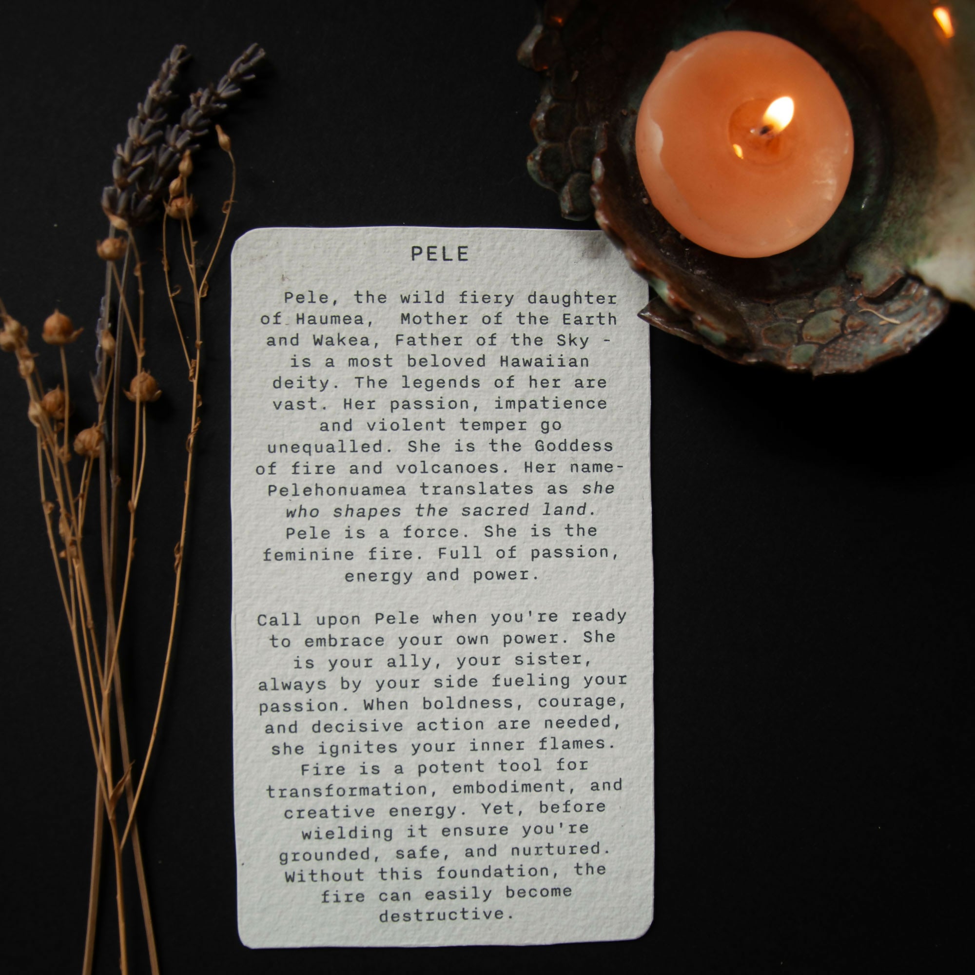 GODDESS PELE ALTAR CARD