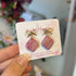Pink Marble Pattern Earrings