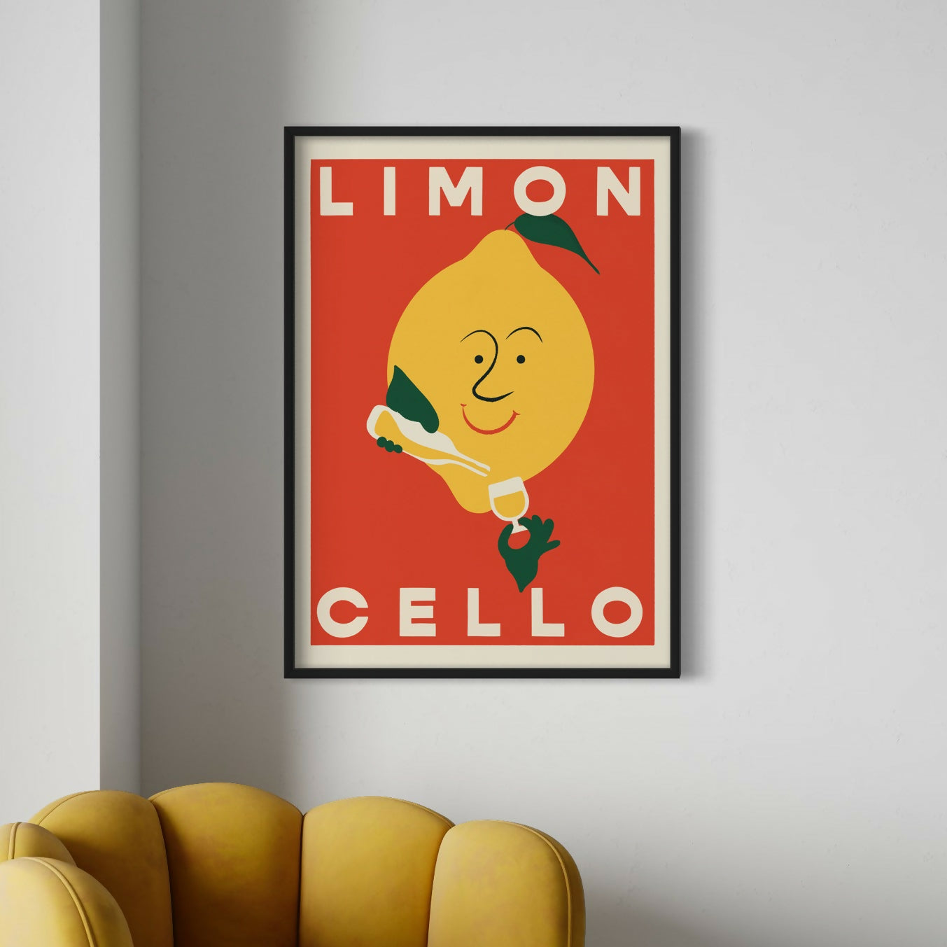 Limoncello Retro Cocktail Drinks prints