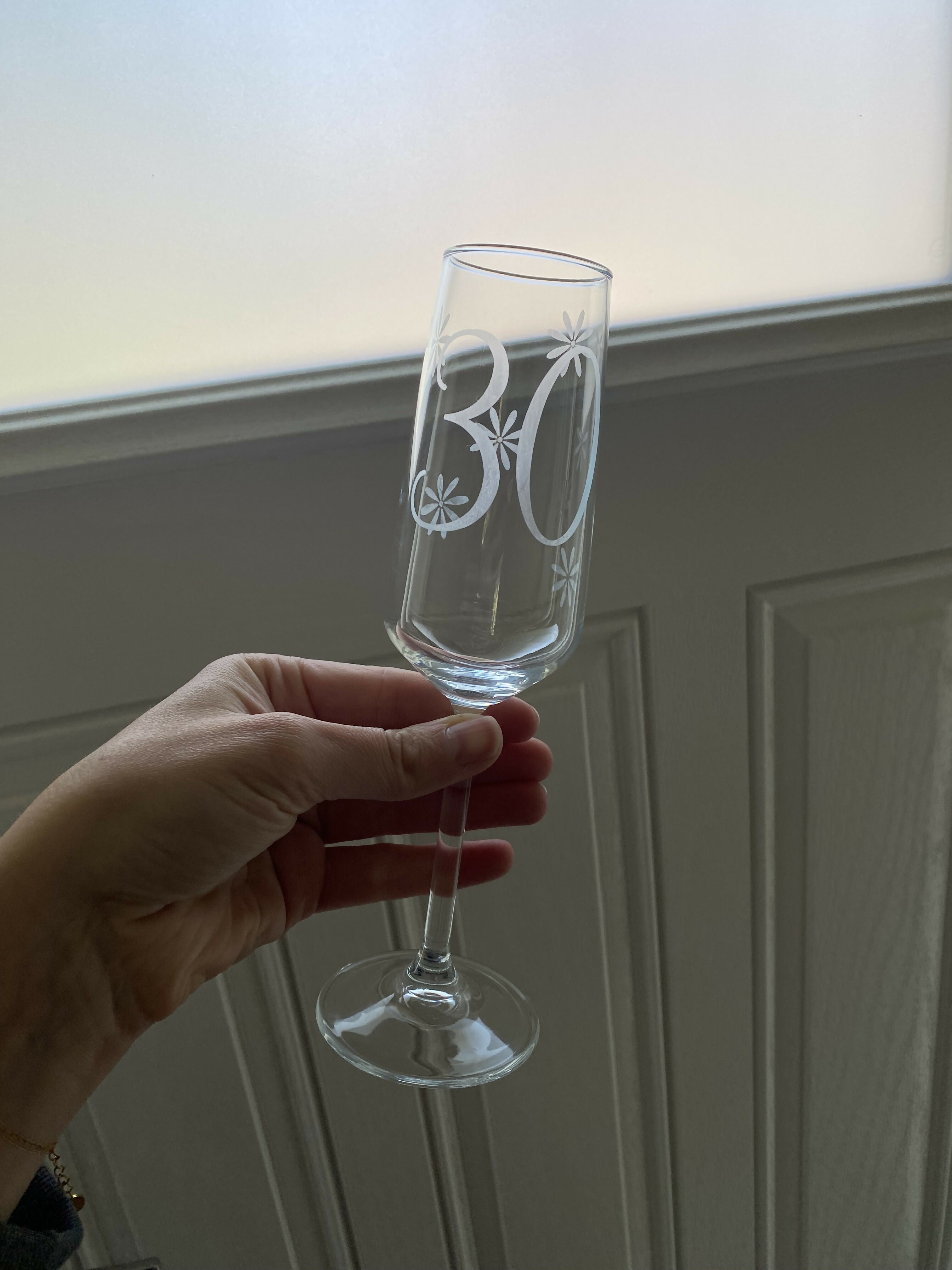 Etched Champagne Glass-30