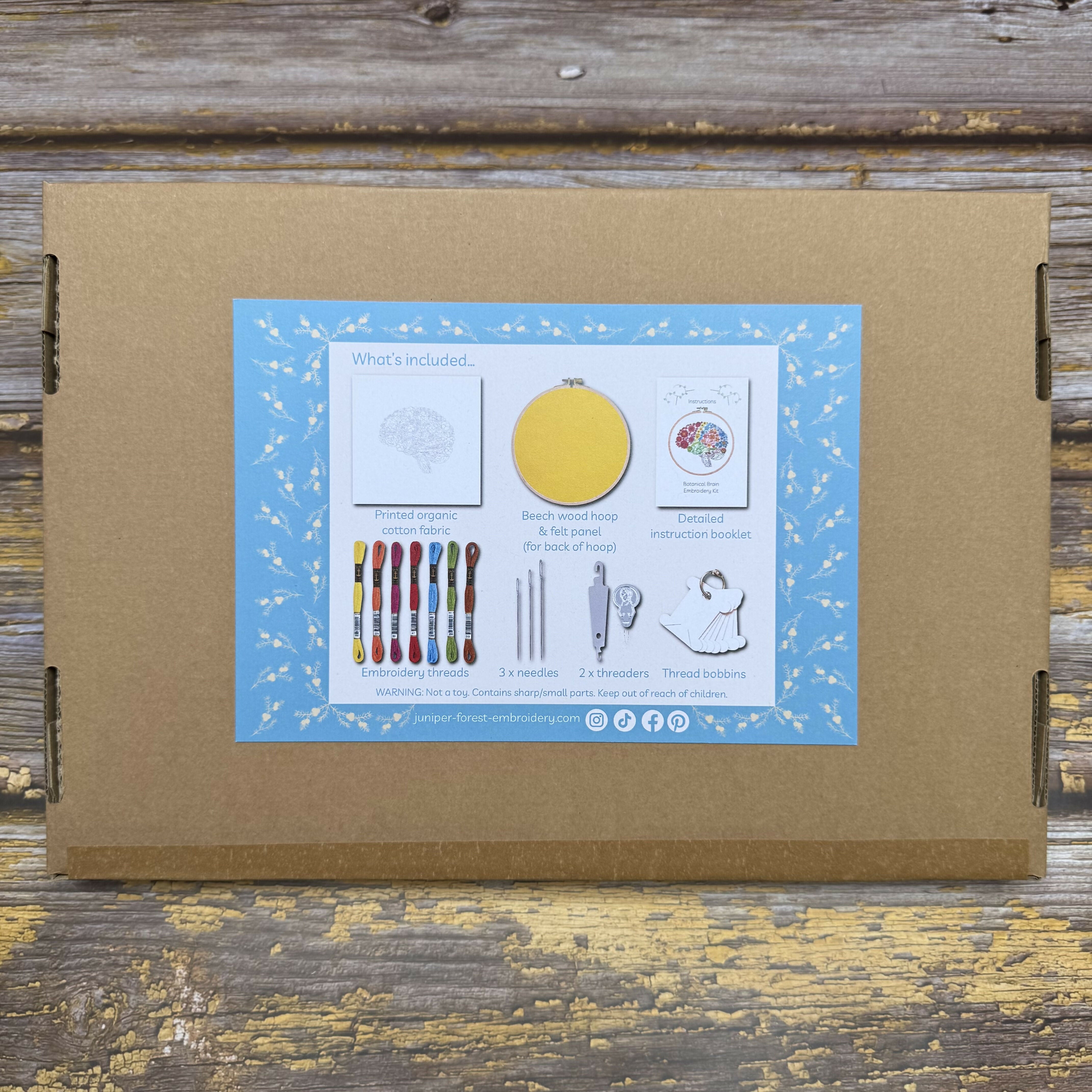 Botanical Brain Embroidery Kit