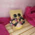 Black And Pink Flower Polymer Clay Earrings