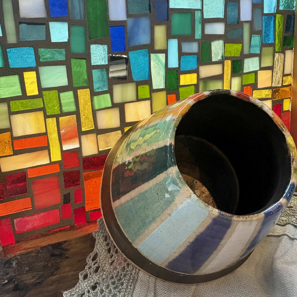 Rainbow Striped Bowl