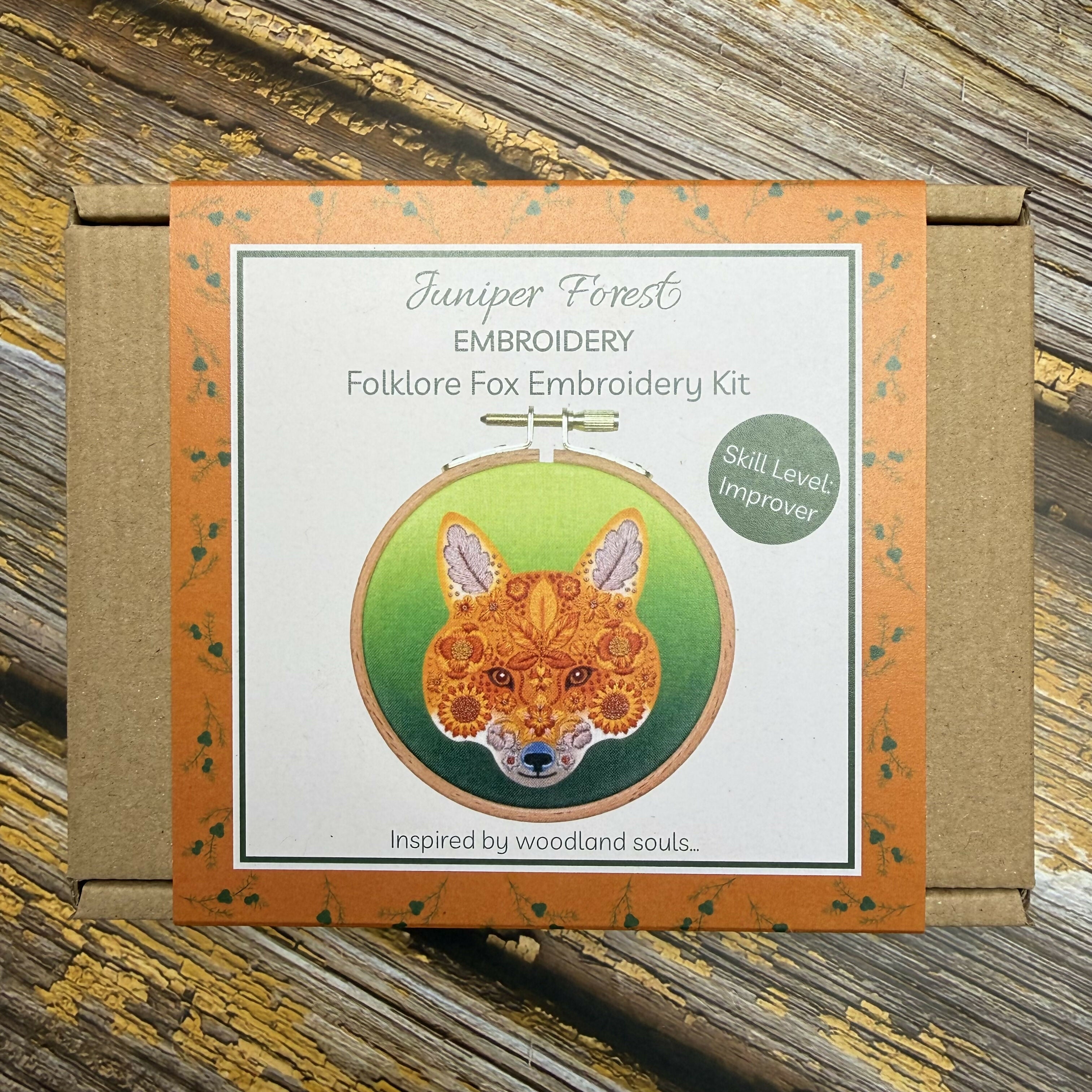 Folklore Fox Embroidery Kit