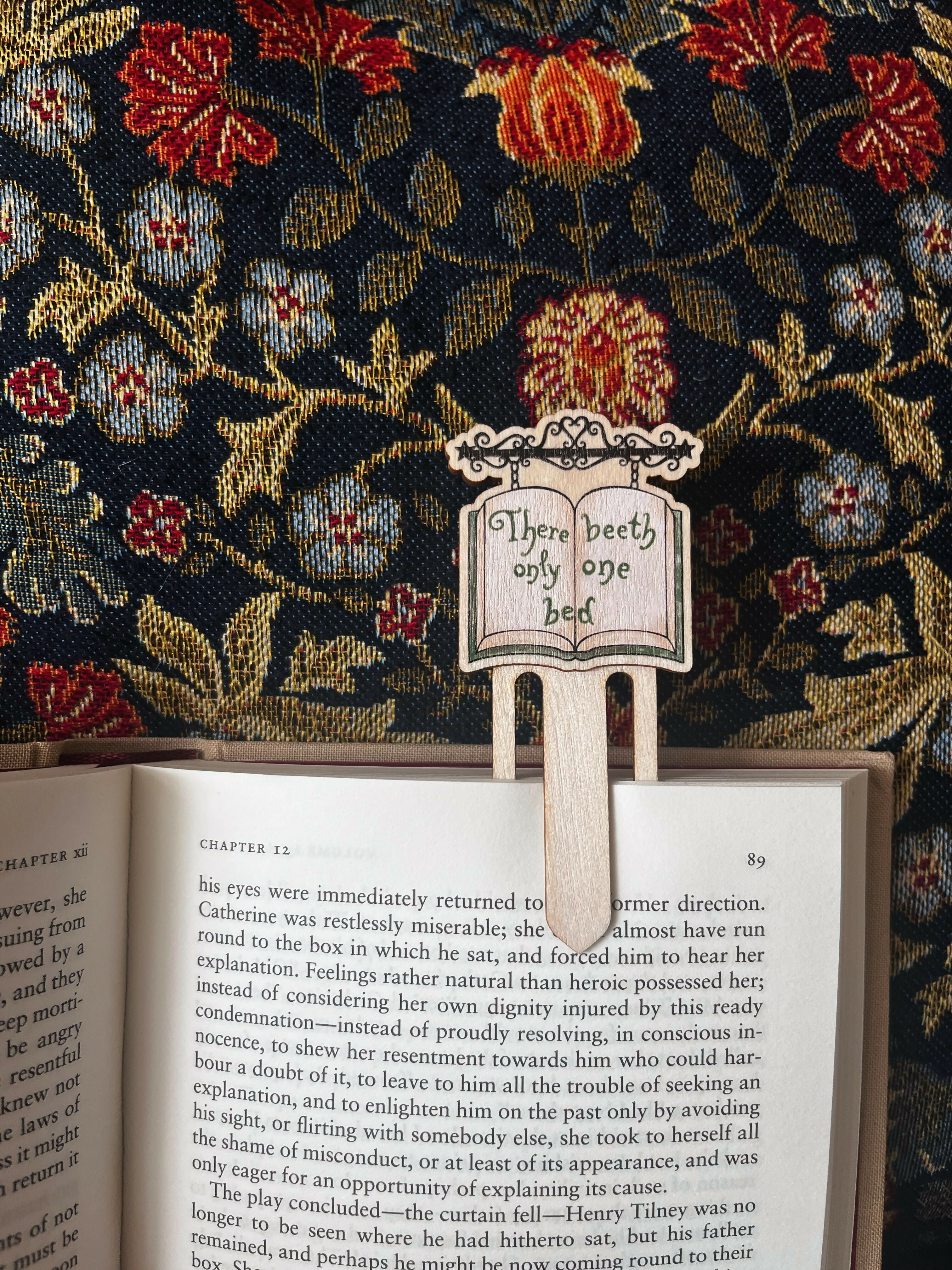 There Beeth Only One Bed Wooden Bookmark