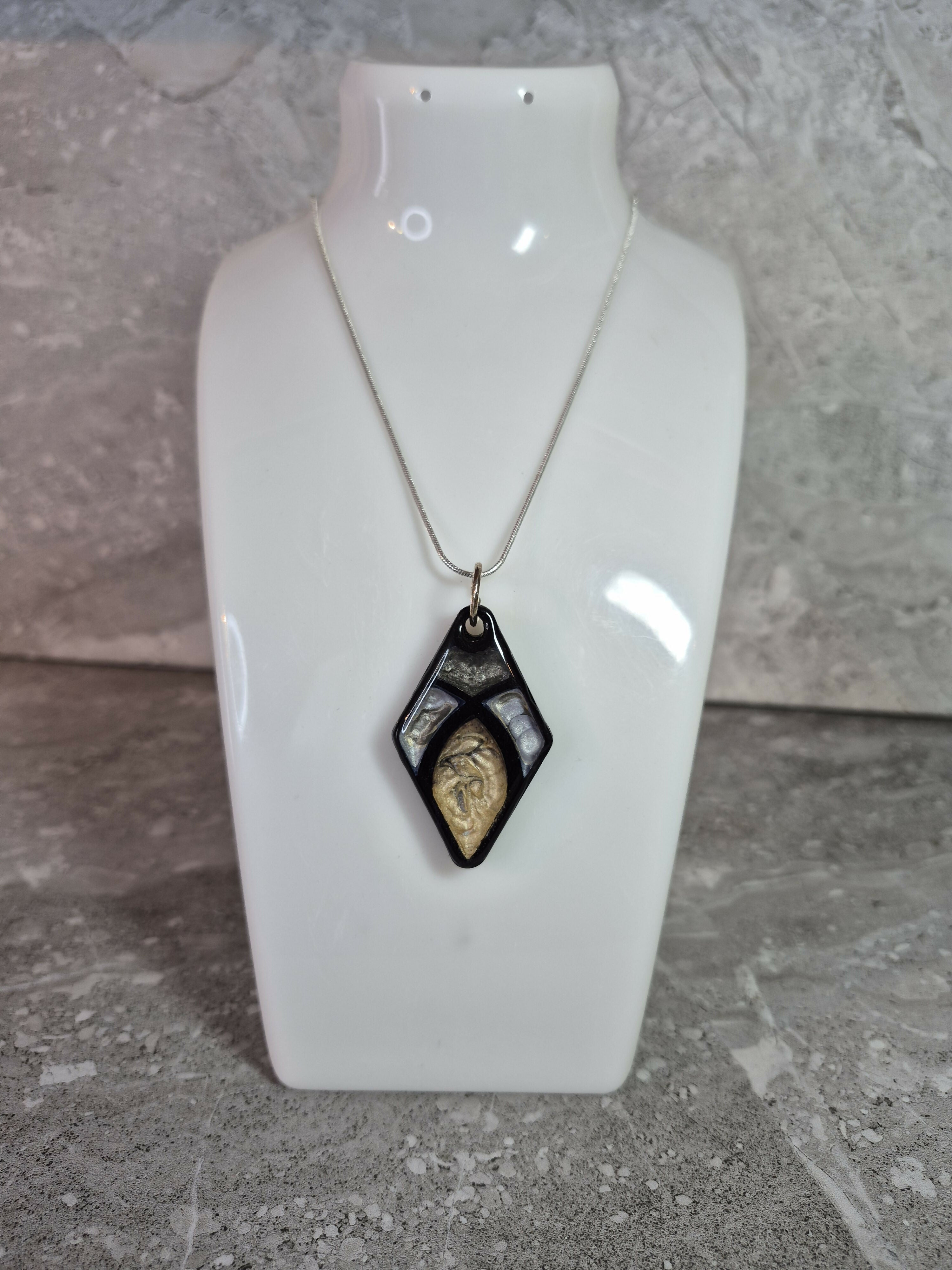 Unique Hand Crafted Diamond Shape Pendant