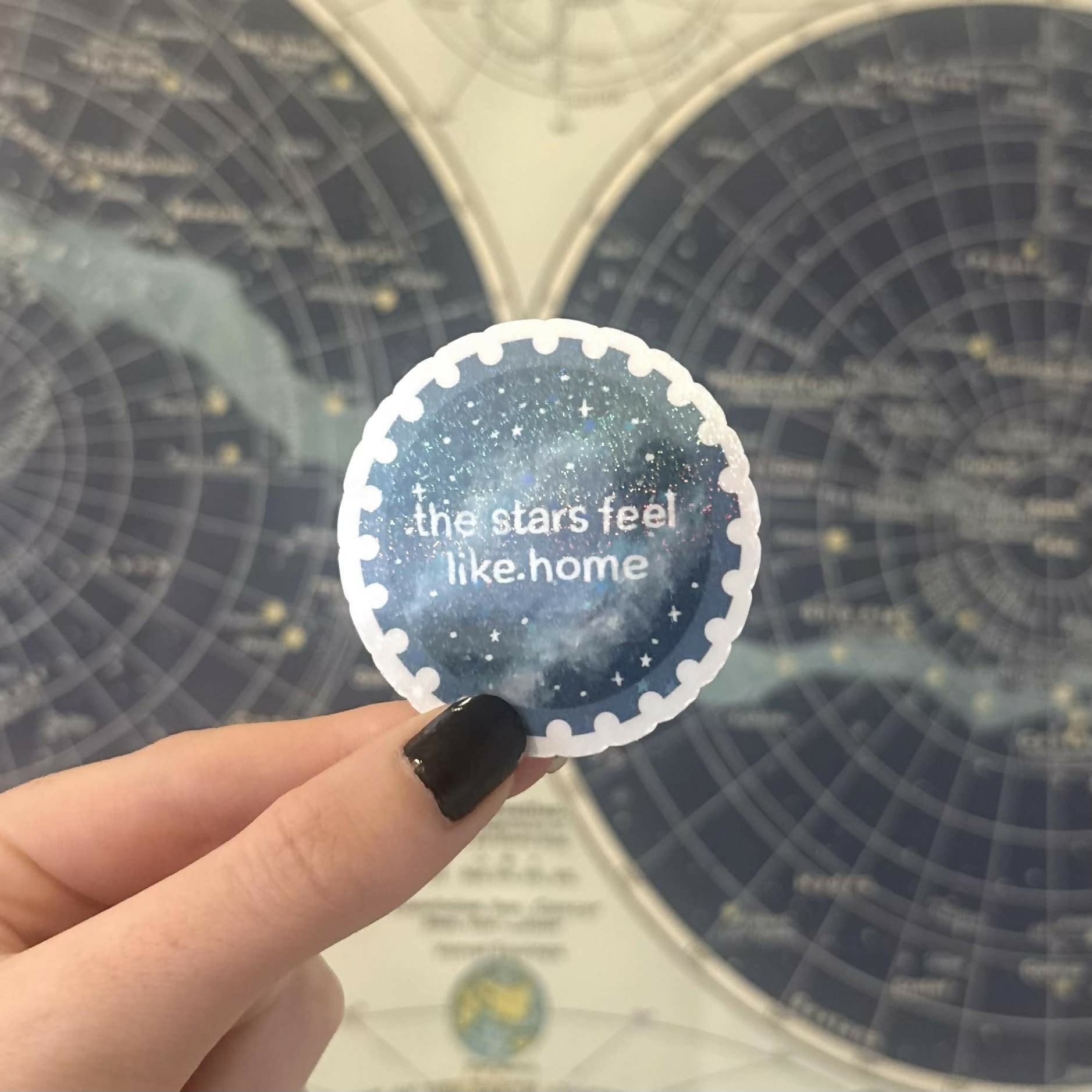 The Stars Feel Like Home Milky Way Space Holographic Vinyl Sticker
