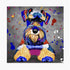 Schnauzer Dog Colour Splash Mounted Artwork | Art & Soul