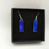 Blue and Purple Dichroic Earrings
