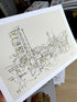 Leeds Hand Painted Gold Details Art Print