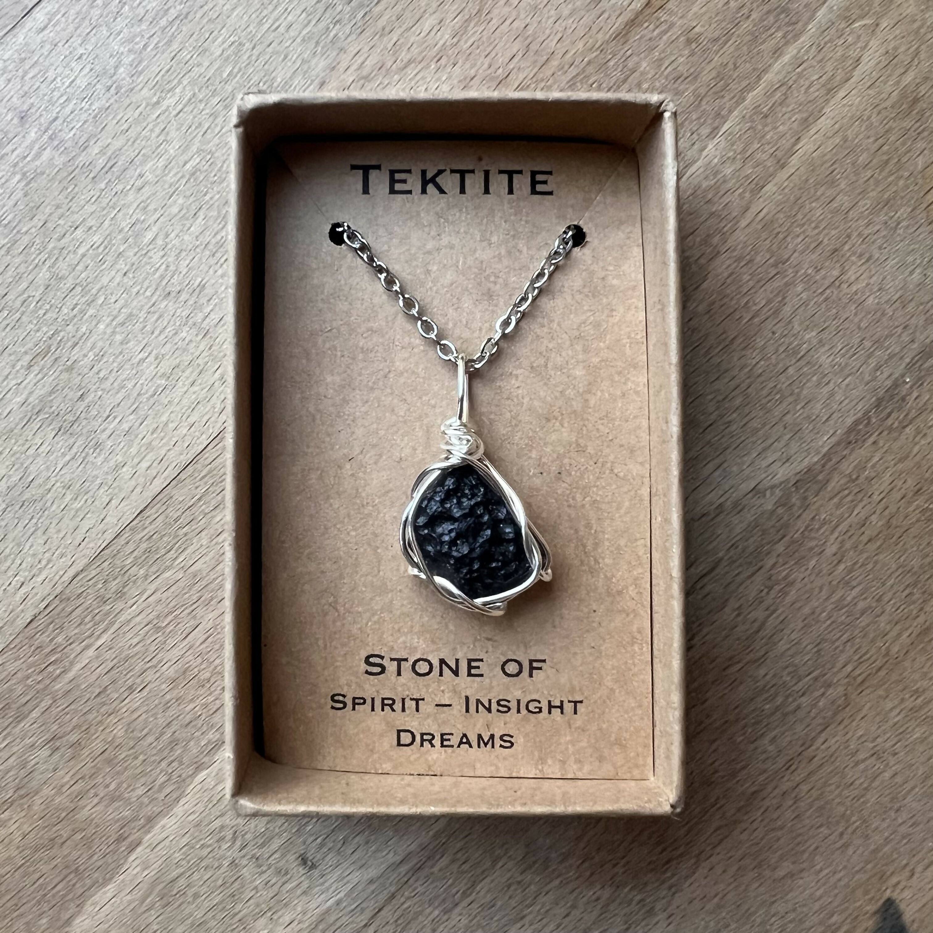 Tektite Wire Wrapped Pendant