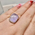 PINK MOONSTONE RECTANGULAR RING SIZE Q