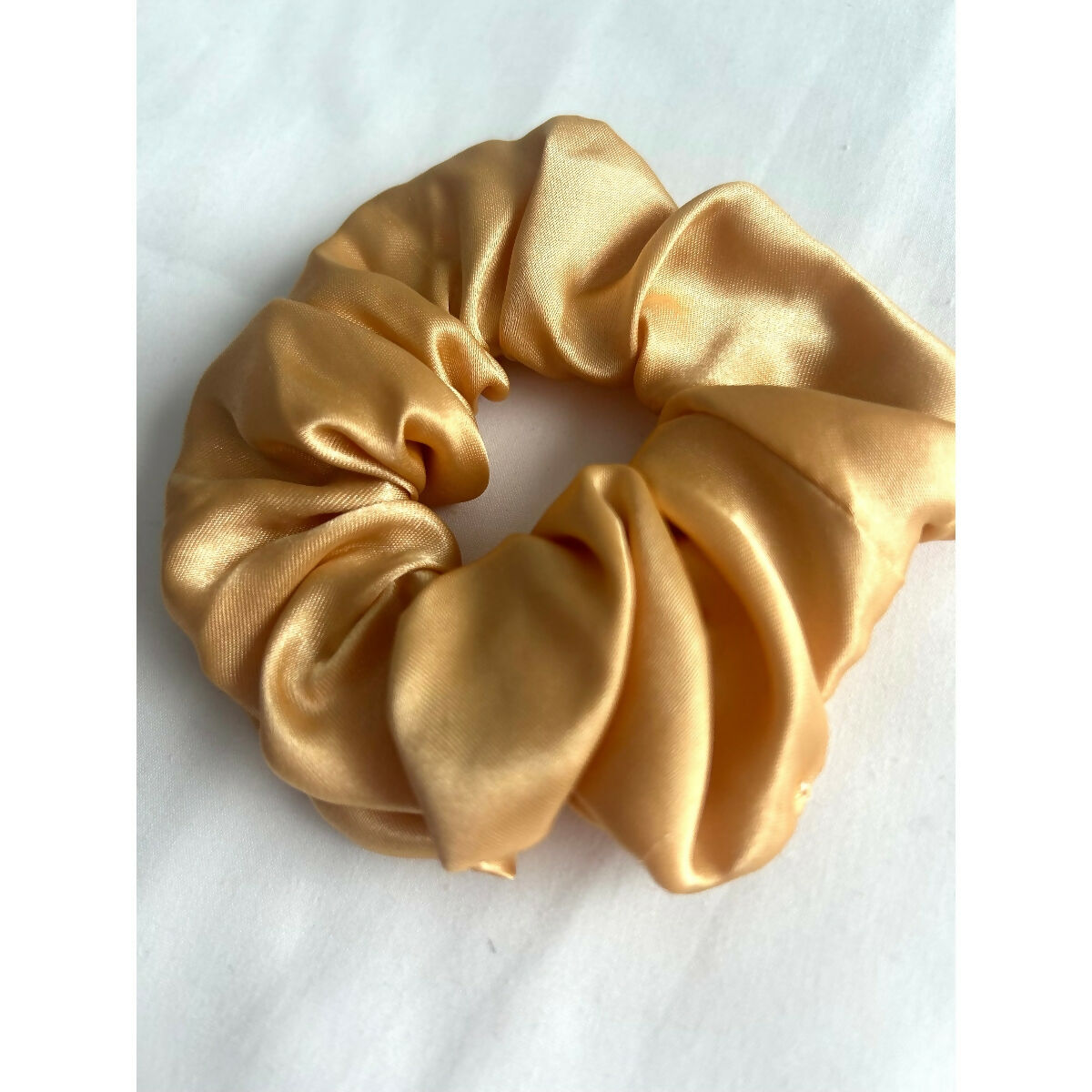 Gold Satin Hair Scrunchie