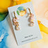 Handmade Glitter Seahorse Resin Charms On Chunky Hoops