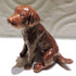 Ceramic Chocolate Labrador dog sculpture