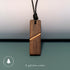 Diagonal Harmony – Natural Wood Pendant Necklace