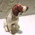 Ceramic Springer Spaniel dog sculpture, Liver and white