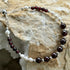 Handmade Sterling Silver Garnet And Freshwater Pearl Beaded Bracelet