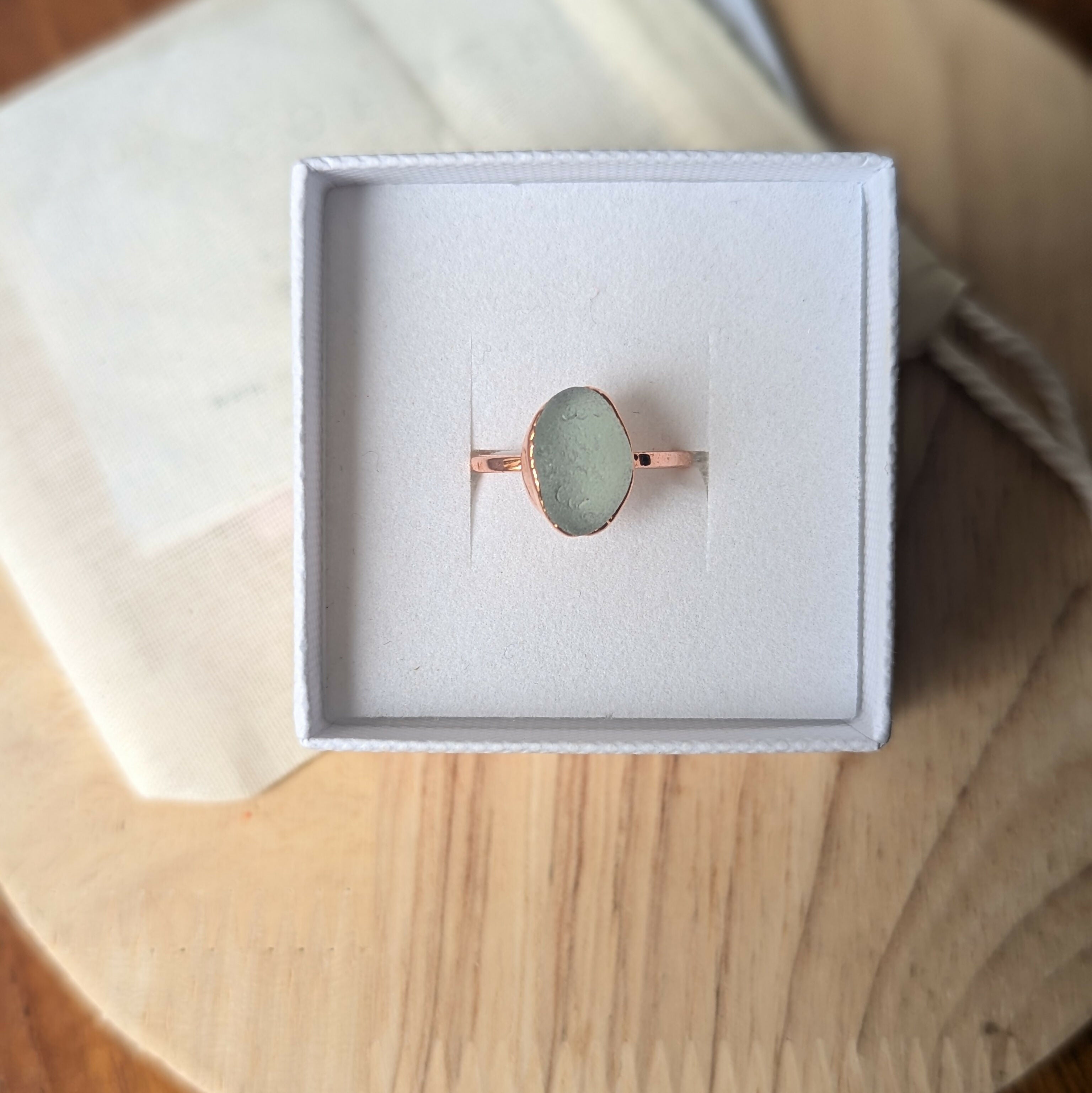 Seaglass Ring Size L 1/2