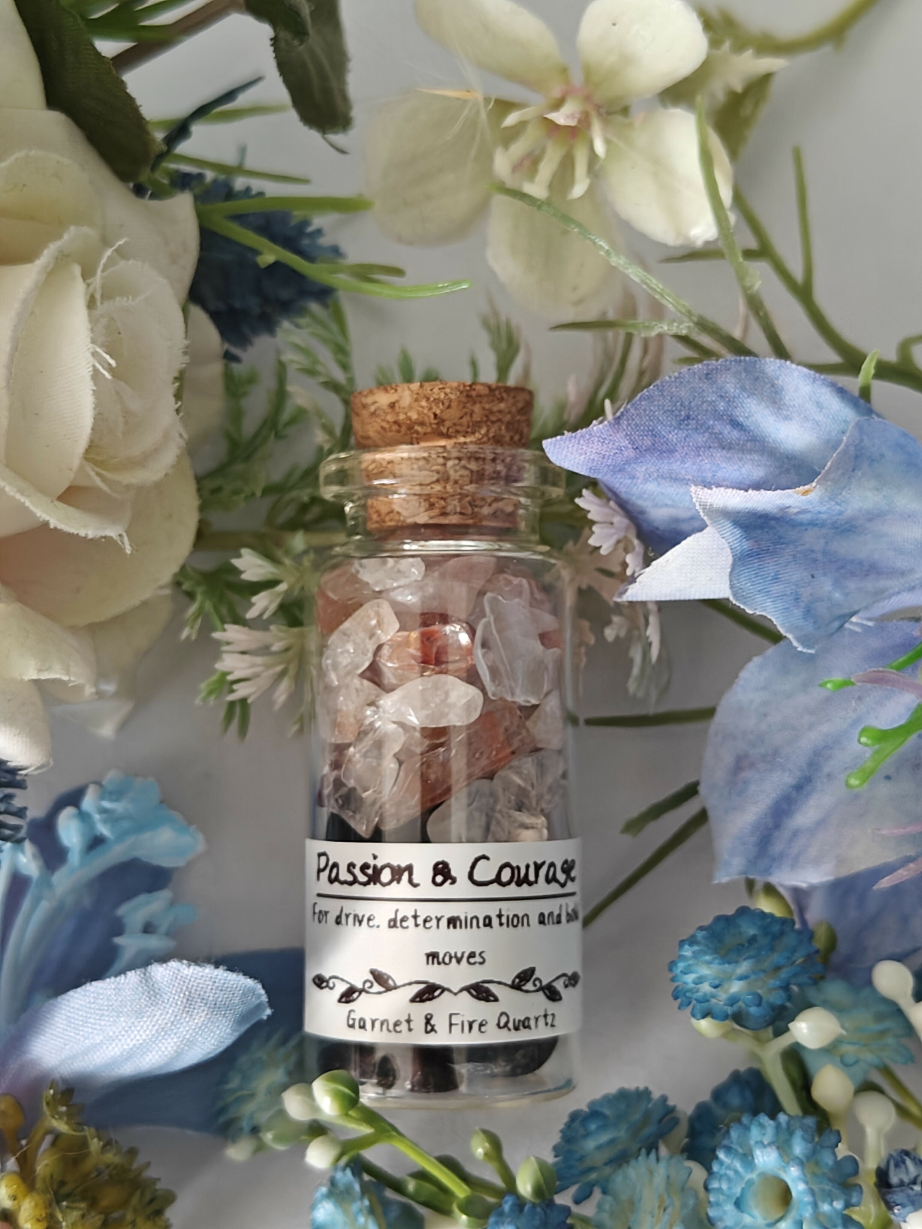Passion and Courage Crystal Intention Jar