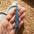 Blue Kyanite Pendant & Chain. Wrapped with recycled Sterling Silver Wire