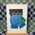 Original Lino Print 'Hanky Code'
