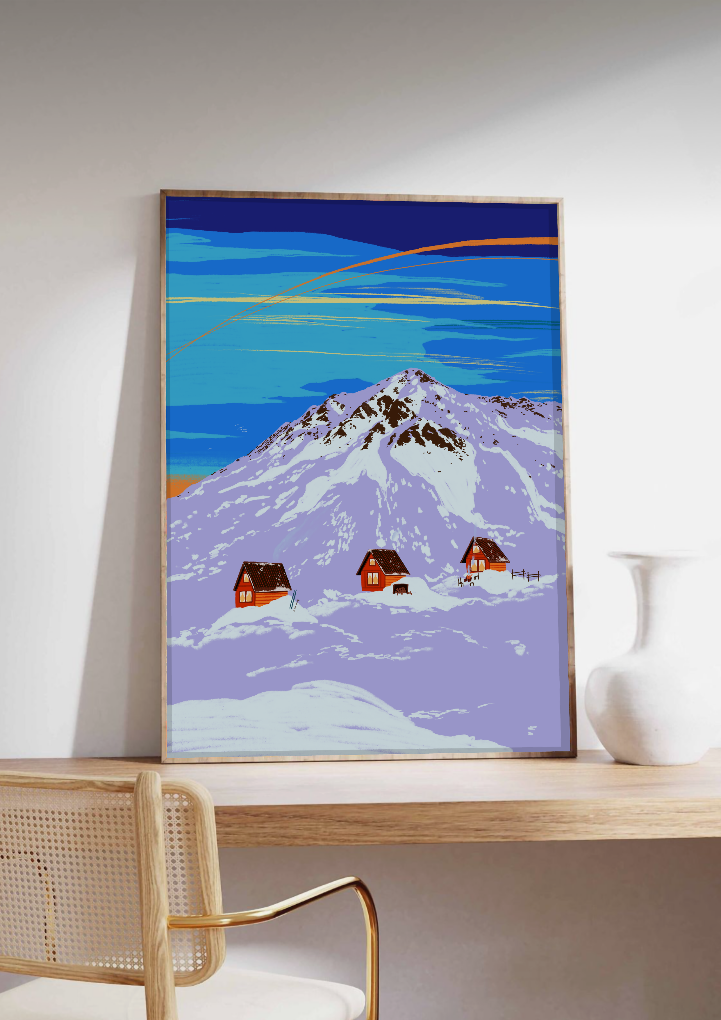 Snow Mountain Art Print