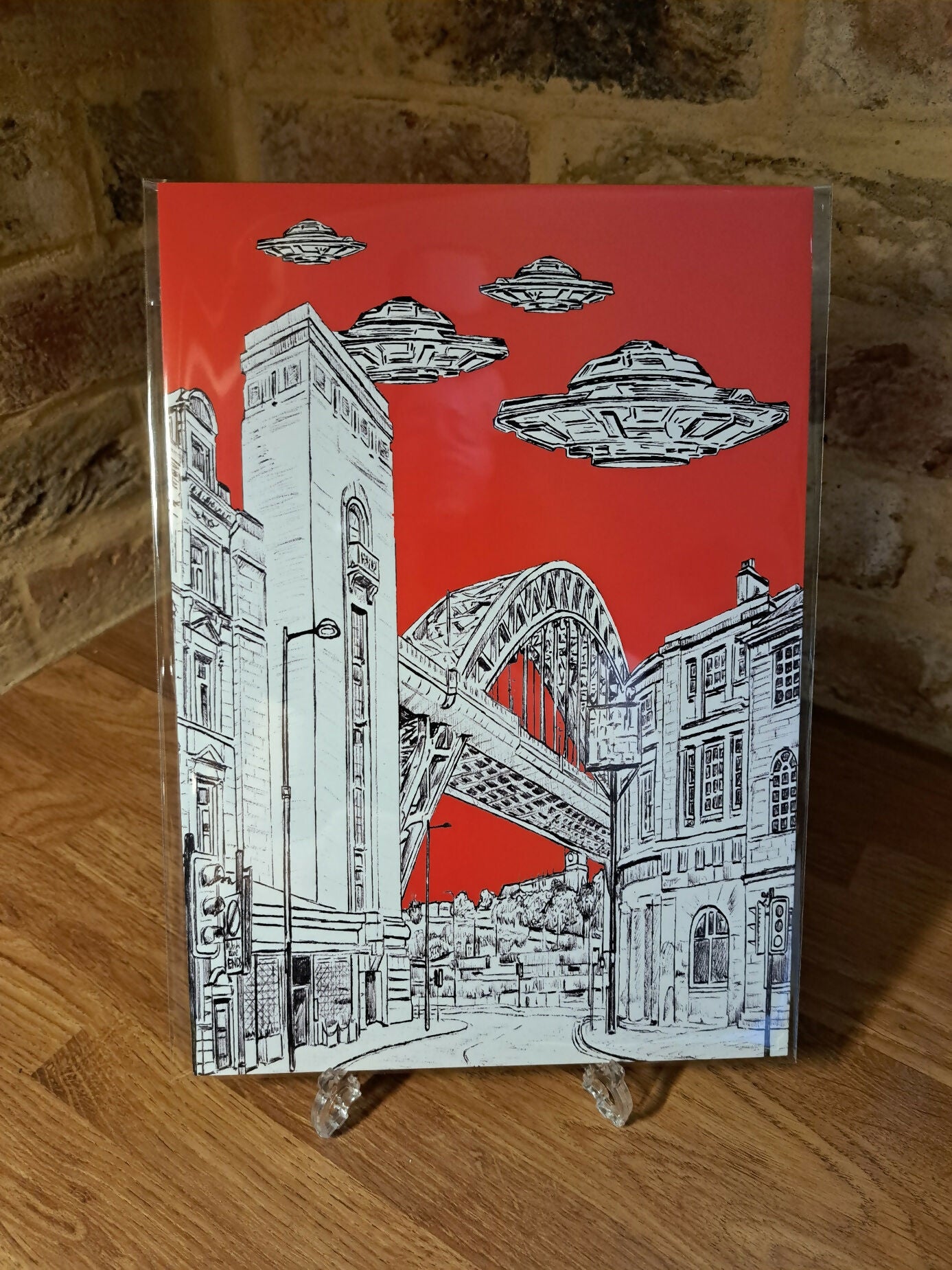UFOs over the Tyne Print