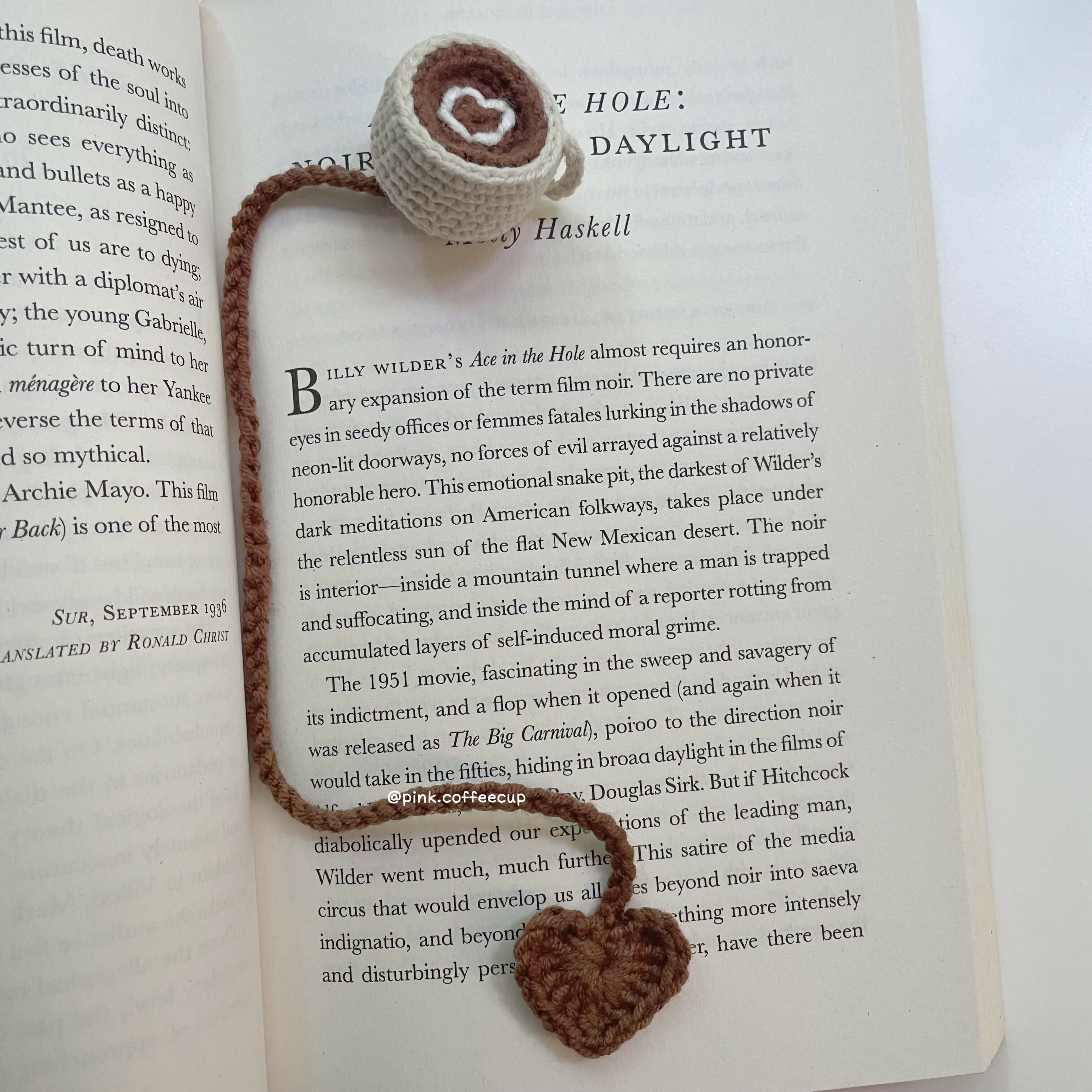 Crochet Coffee Cup Bookmark